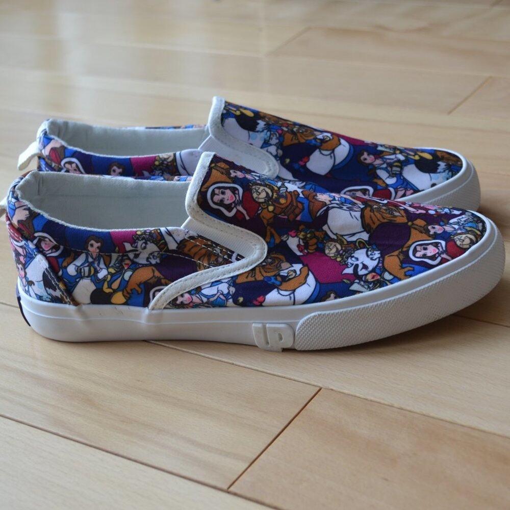 Disney Beauty and the Beast Slip On Shoes Size 8